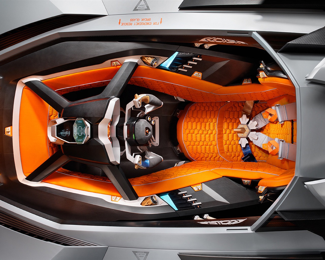 Lamborghini Egoista Concept 兰博基尼Egoista概念超级跑车 高清壁纸4 - 1280x1024