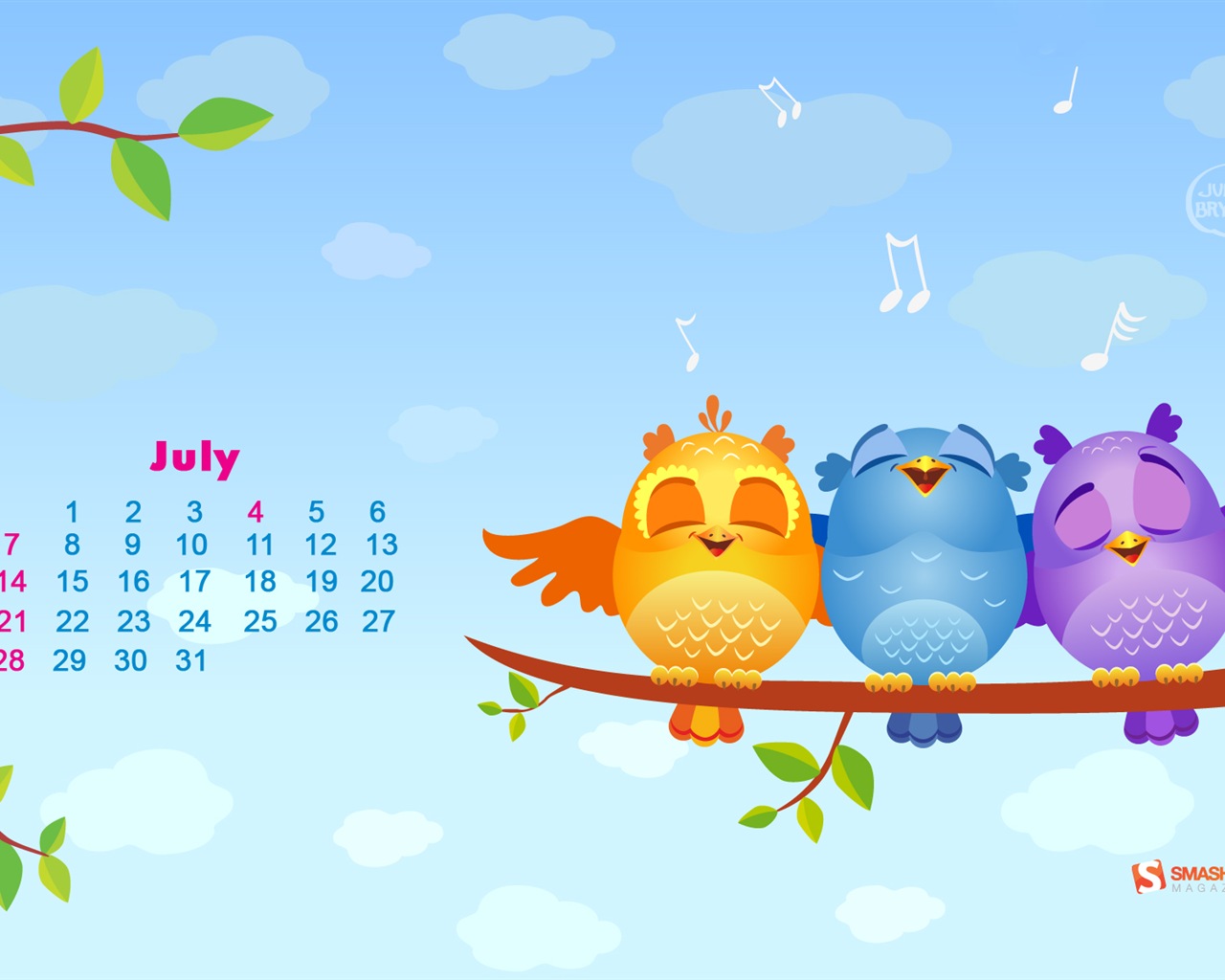 Июль 2013 Календарь обои (1) #14 - 1280x1024
