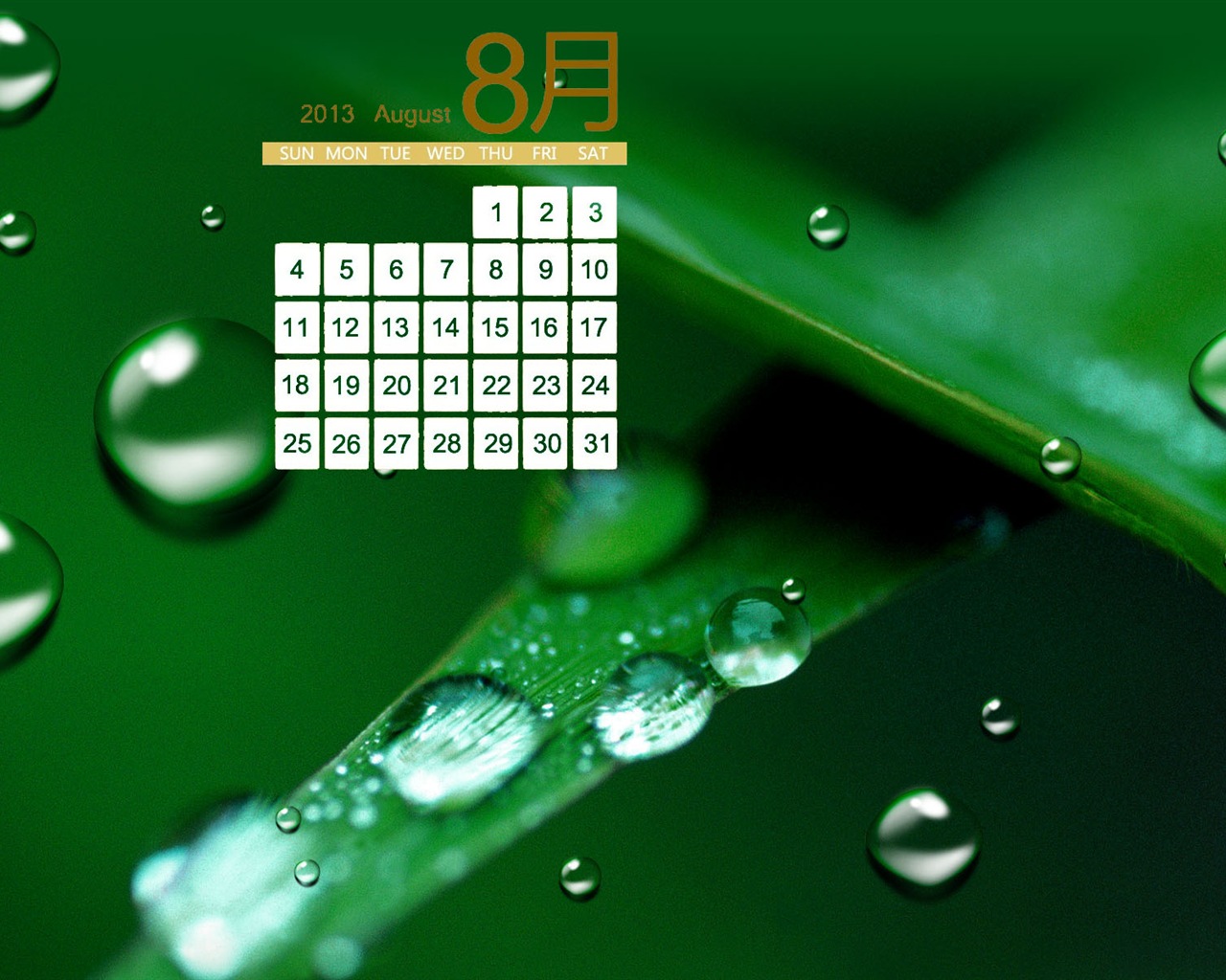 08 2013 calendario fondo de pantalla (1) #14 - 1280x1024