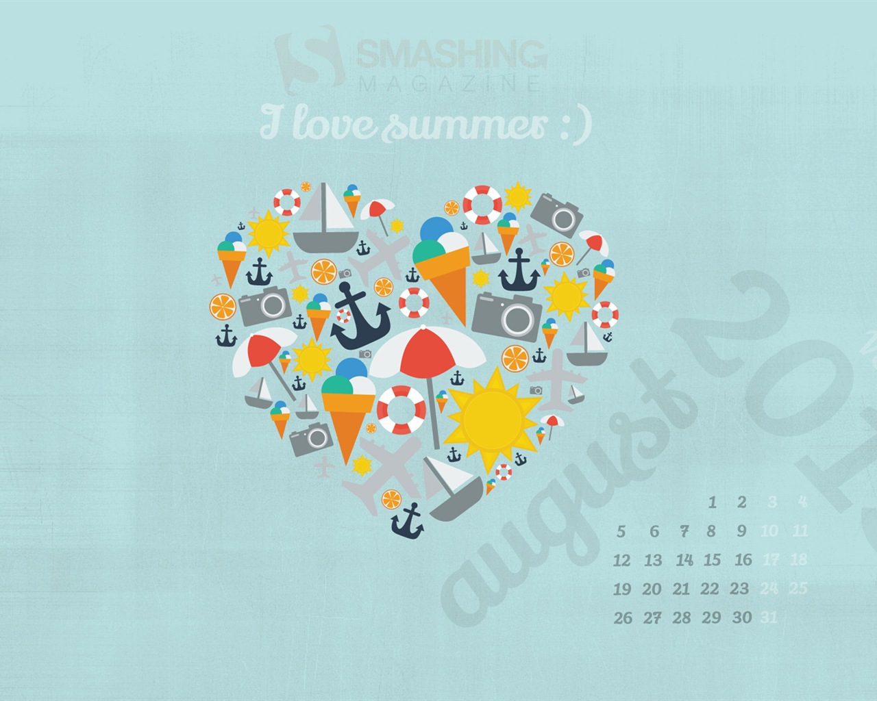 Август 2013 календарь обои (2) #6 - 1280x1024