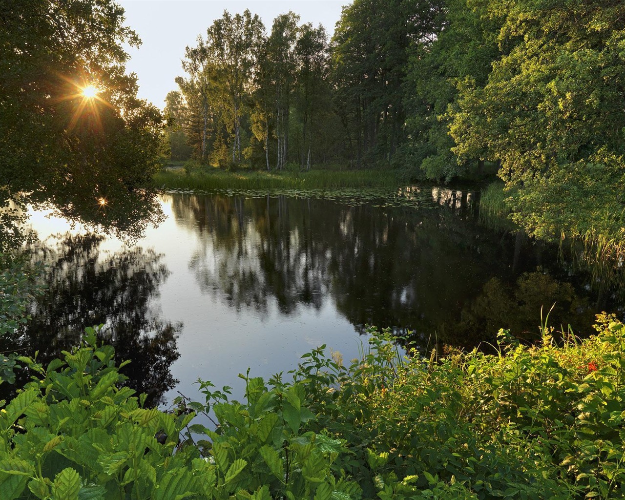 Švédsko sezón přírodní krásy HD tapety na plochu #3 - 1280x1024