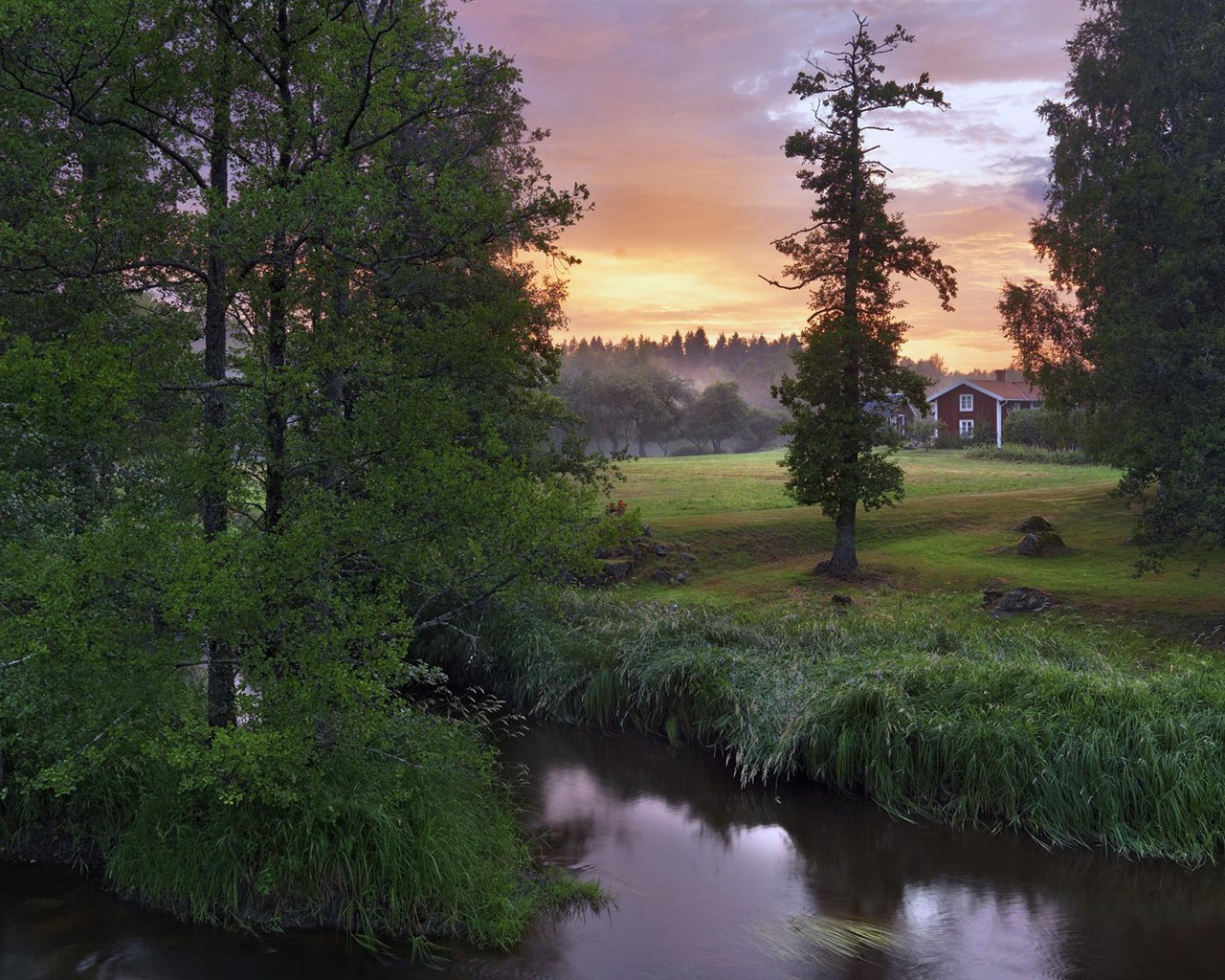 Švédsko sezón přírodní krásy HD tapety na plochu #10 - 1280x1024