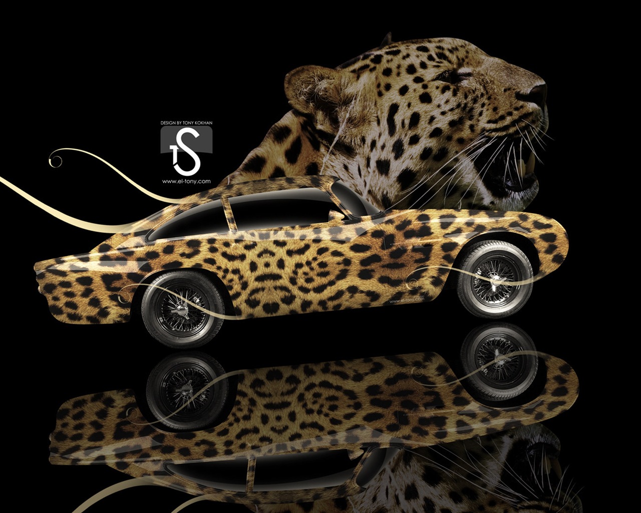 梦幻创意汽车设计壁纸，动物汽车9 - 1280x1024