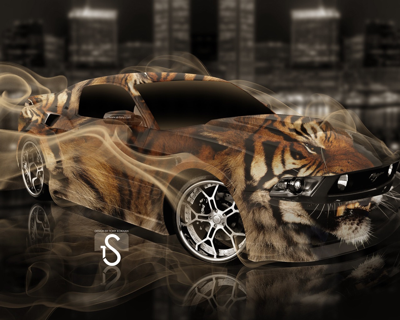 Kreativní auto snů design tapety, Animal automobilový průmysl #13 - 1280x1024