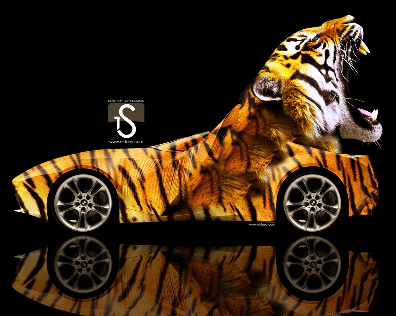 梦幻创意汽车设计壁纸，动物汽车20 - 1280x1024