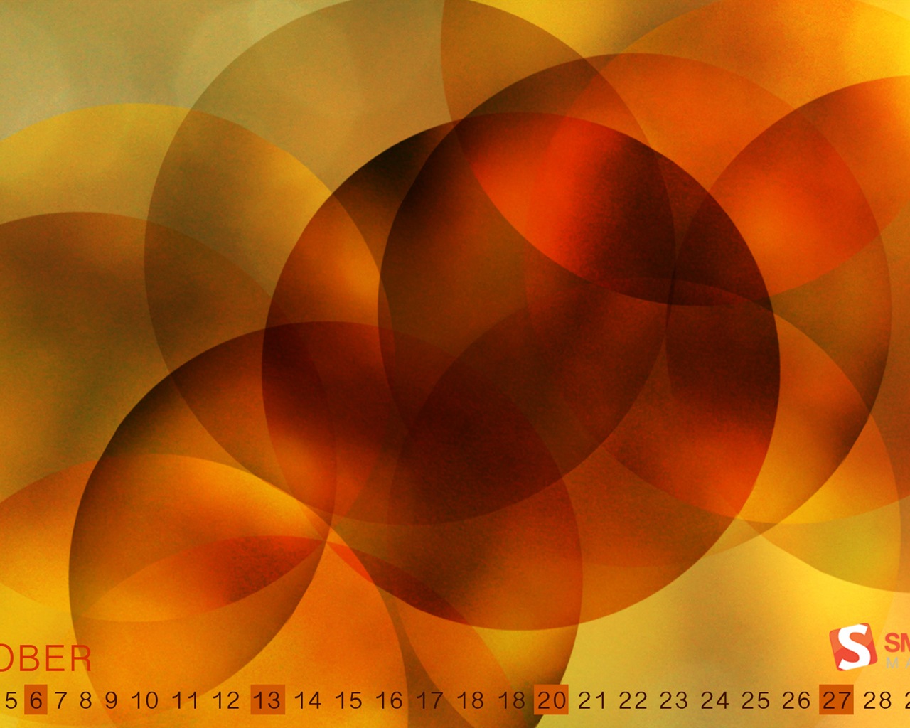 Октябрь 2013 Календарь обои (2) #8 - 1280x1024