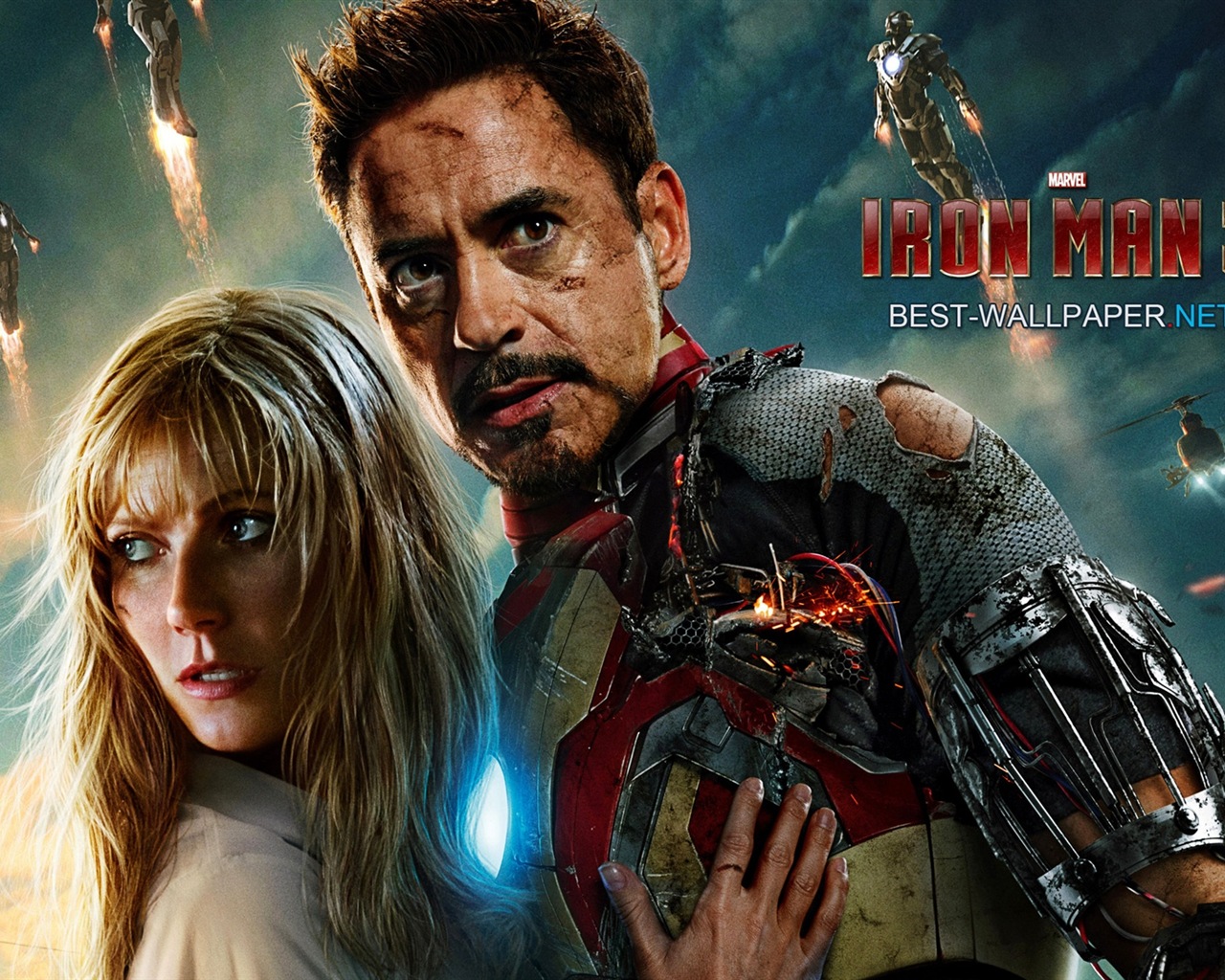 2013 Iron Man 3 nejnovější HD tapety na plochu #13 - 1280x1024
