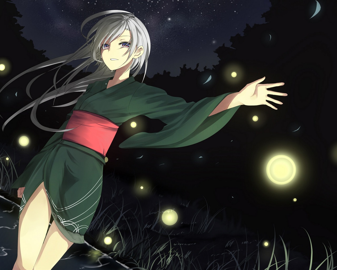 Firefly Summer beautiful anime wallpaper #4 - 1280x1024