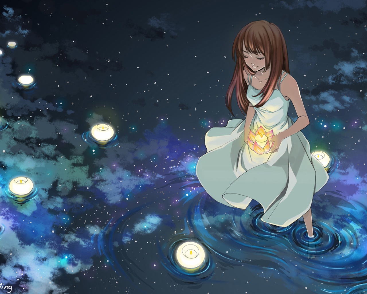 Firefly Summer beautiful anime wallpaper #5 - 1280x1024