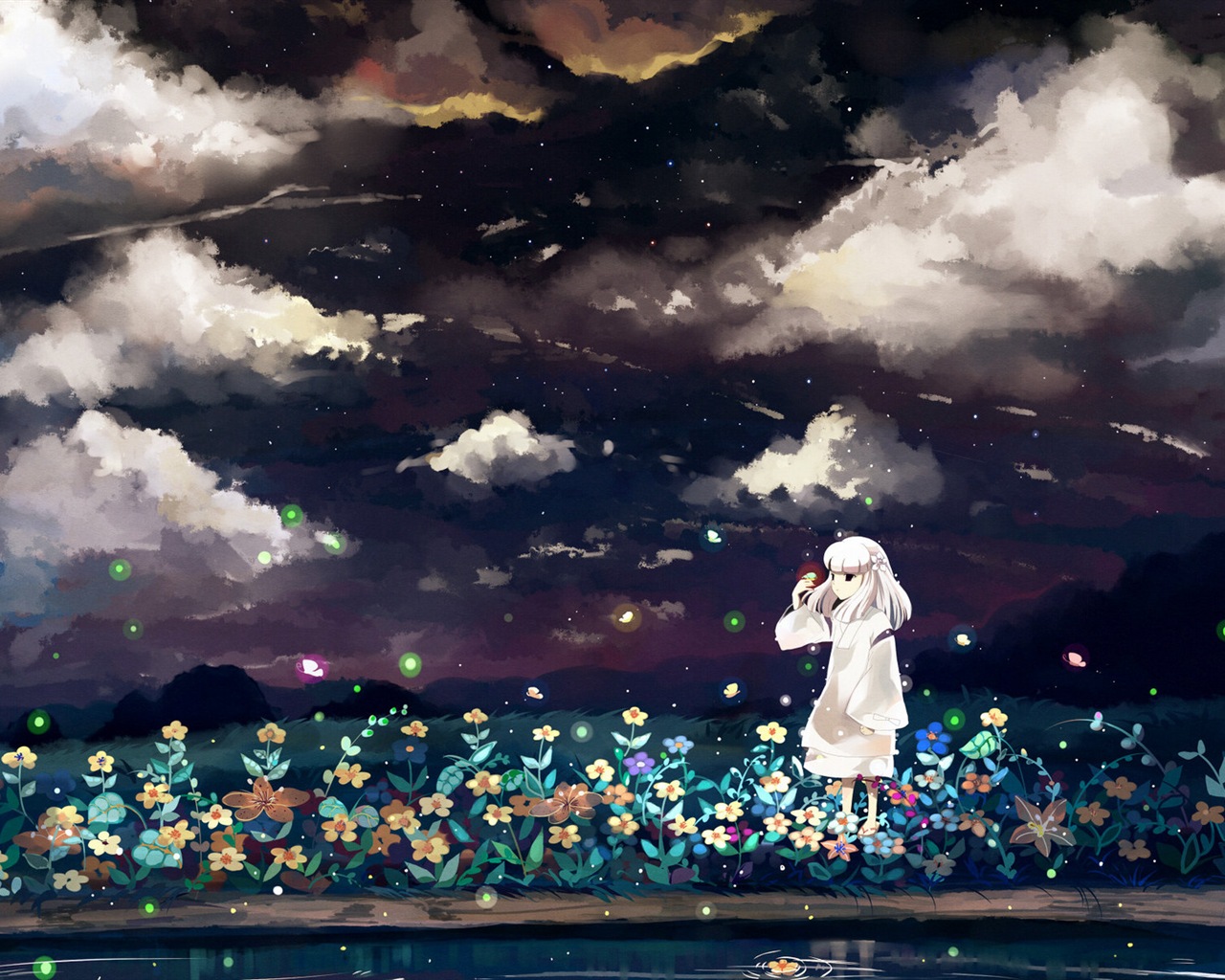 Firefly Summer beautiful anime wallpaper #9 - 1280x1024