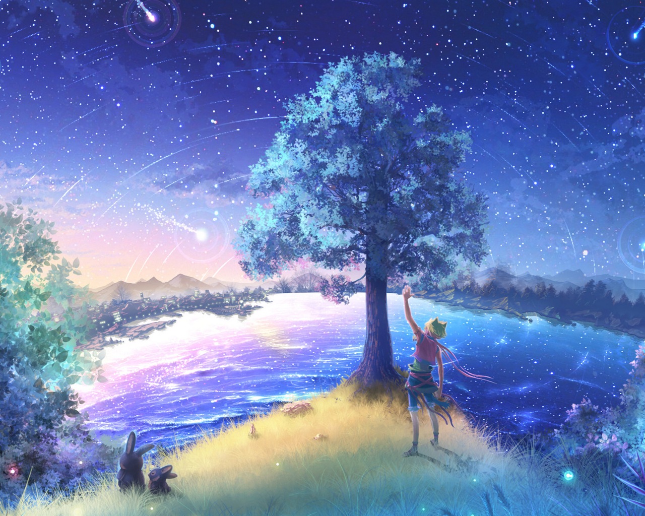 Firefly Summer beautiful anime wallpaper #14 - 1280x1024
