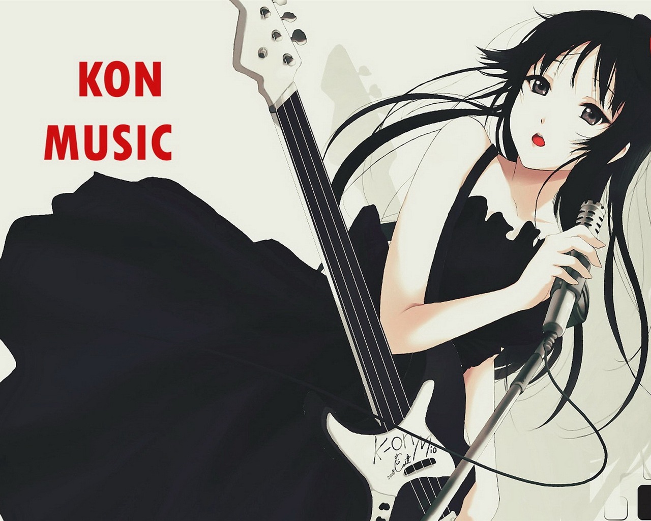 音楽ギターアニメの女の子HDの壁紙 #2 - 1280x1024