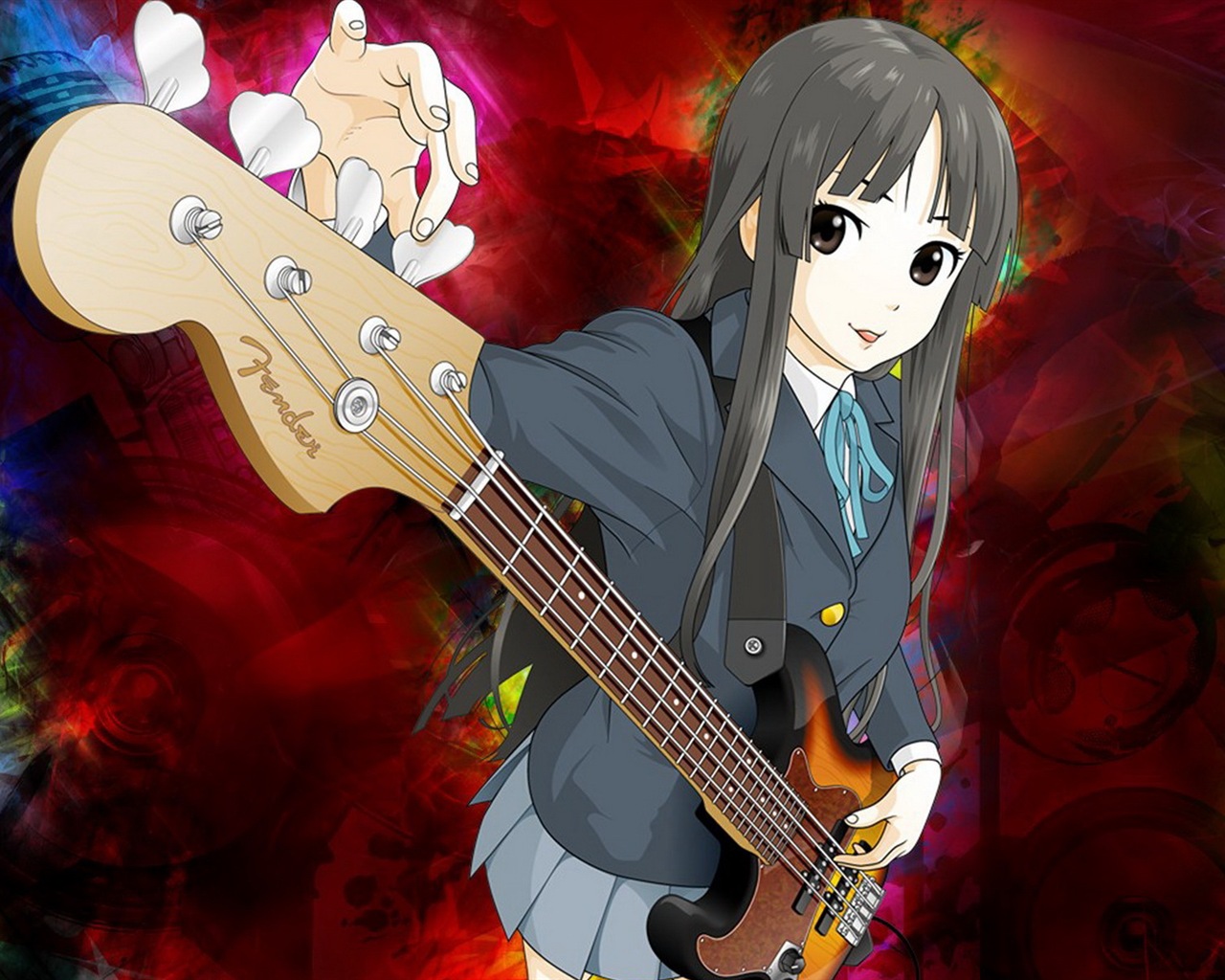 音楽ギターアニメの女の子HDの壁紙 #10 - 1280x1024