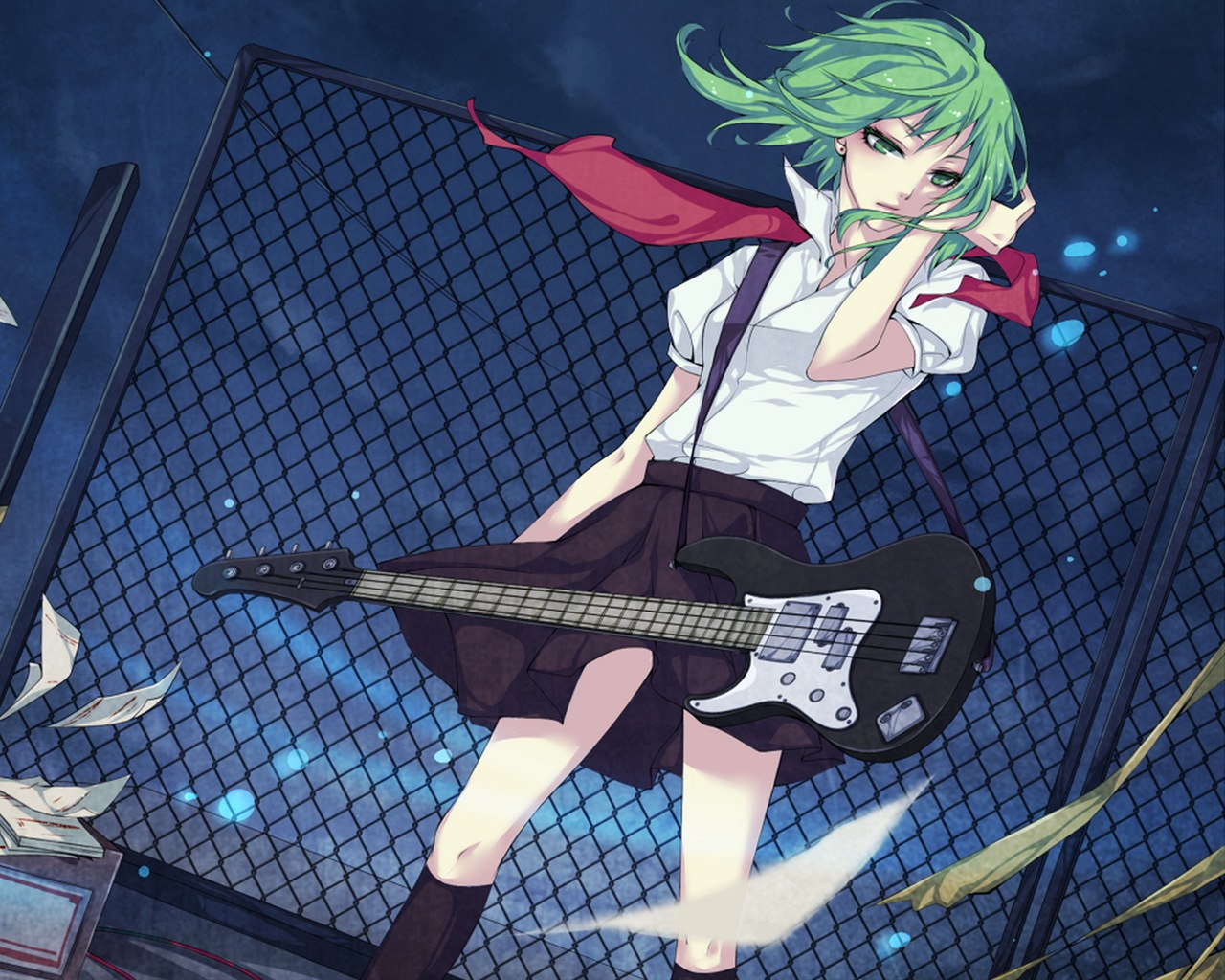 Musique guitare anime girl wallpapers HD #16 - 1280x1024