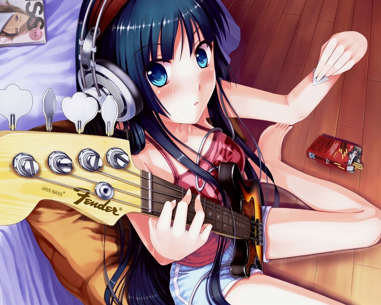 音楽ギターアニメの女の子HDの壁紙 #18 - 1280x1024