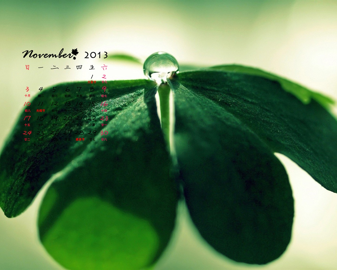 November 2013 Calendar wallpaper (1) #13 - 1280x1024