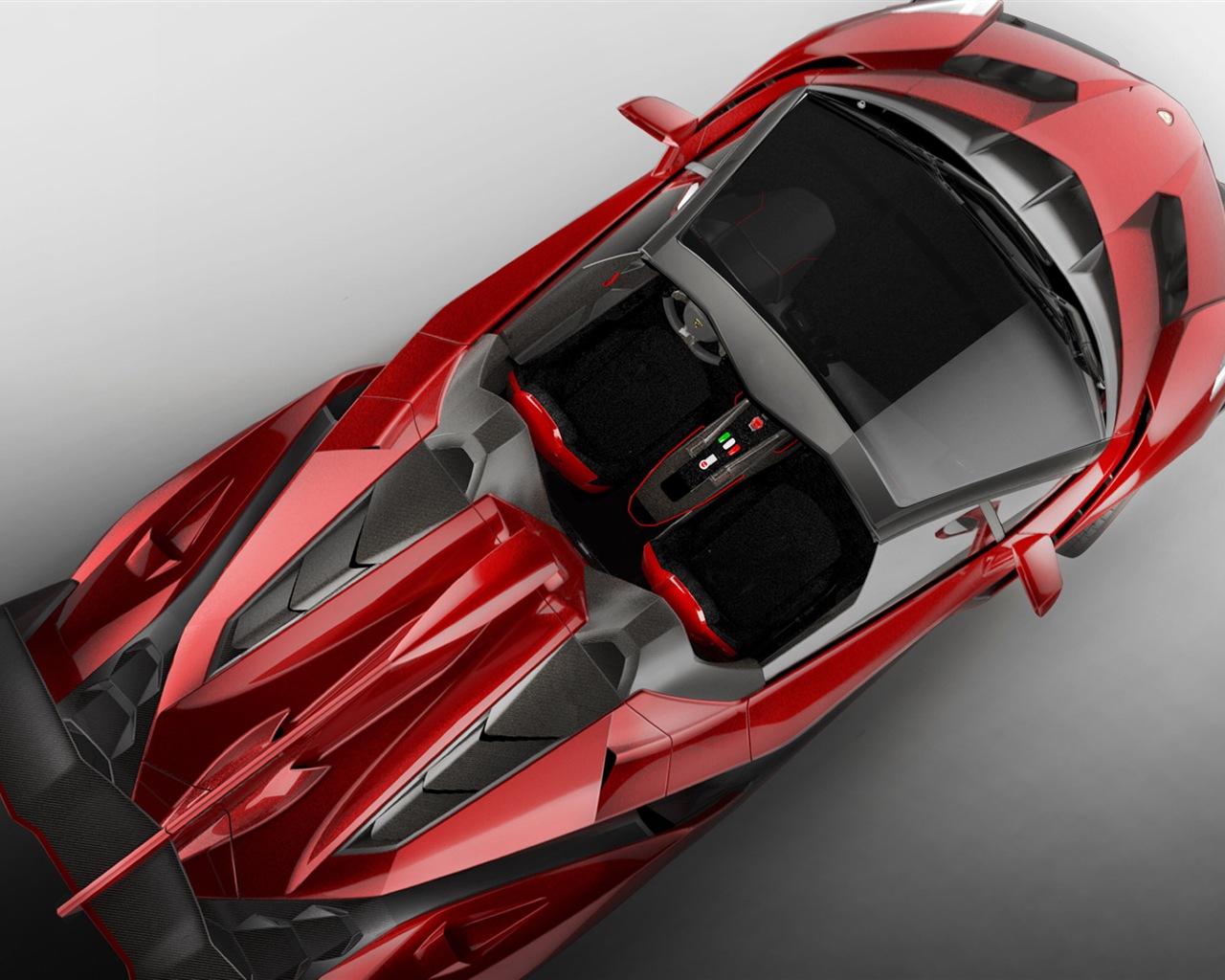 2014 Lamborghini Veneno Roadster červený supersport HD tapety na plochu #5 - 1280x1024