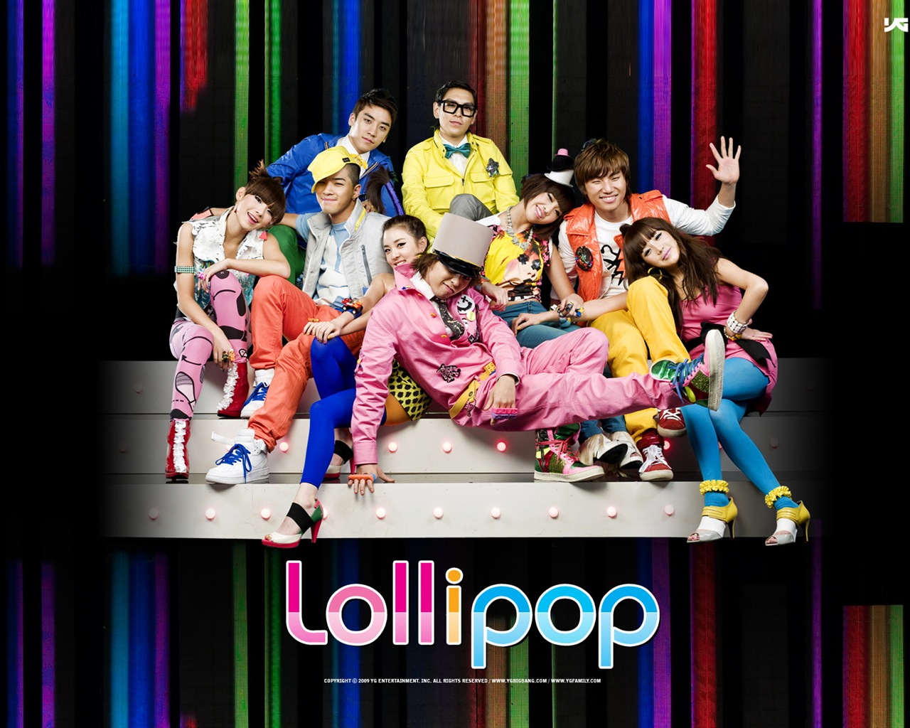 Korean music girls skupina 2NE1 HD tapety na plochu #10 - 1280x1024