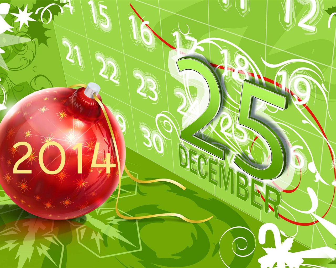 2014 Новый год Стиль Обои (1) #6 - 1280x1024