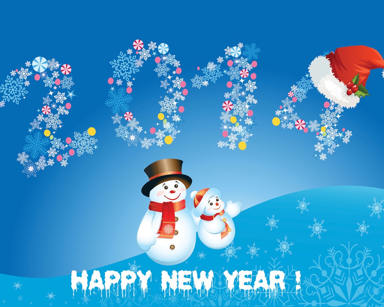 2014 Новый год Стиль Обои (1) #17 - 1280x1024