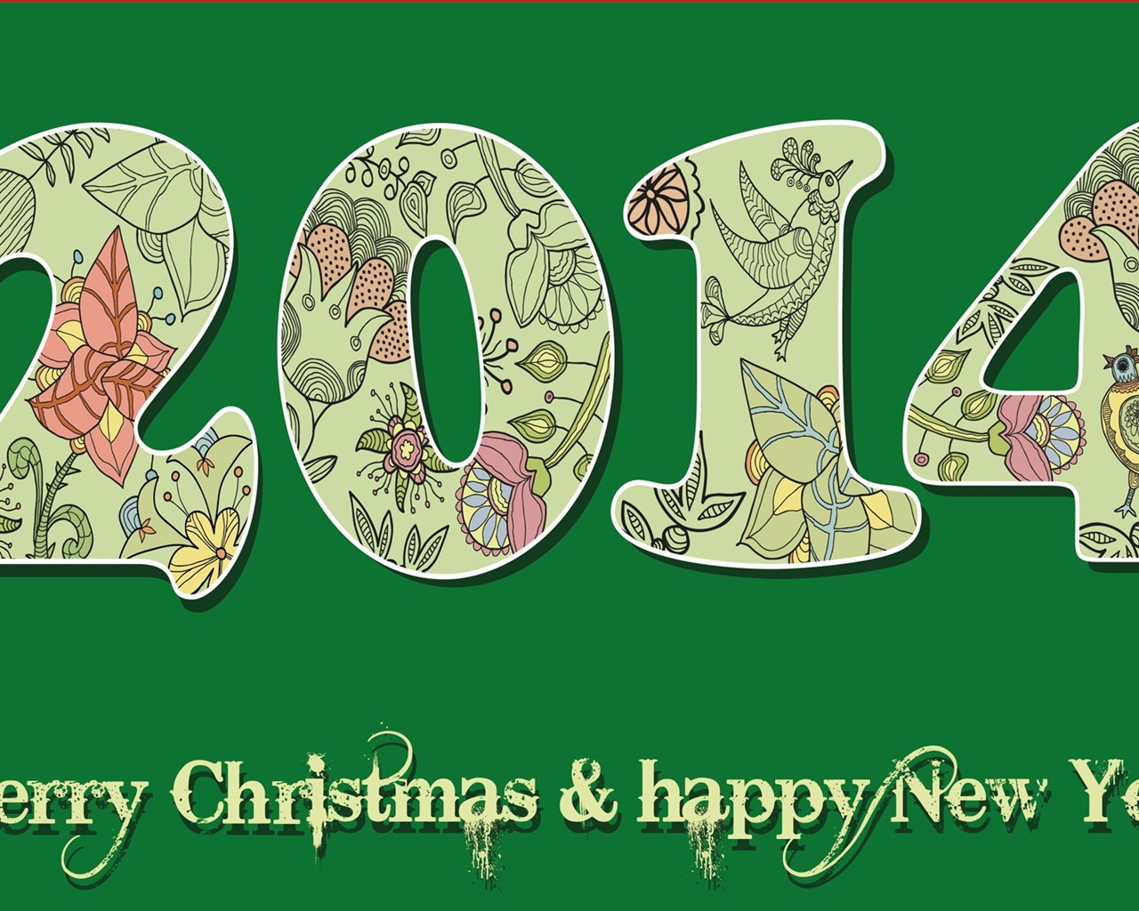 2014 Новый год Стиль Обои (2) #7 - 1280x1024