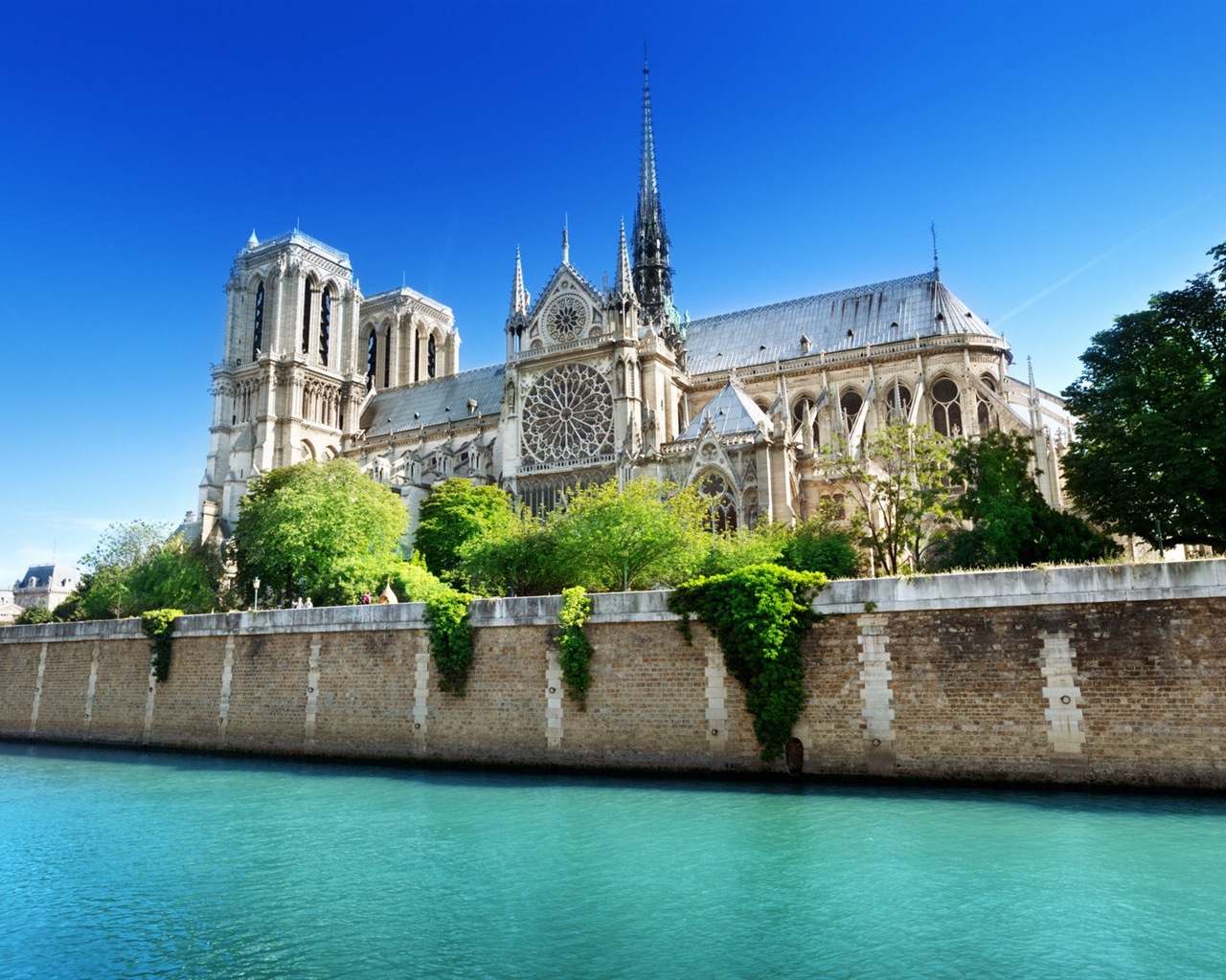巴黎圣母院 高清风景壁纸4 - 1280x1024
