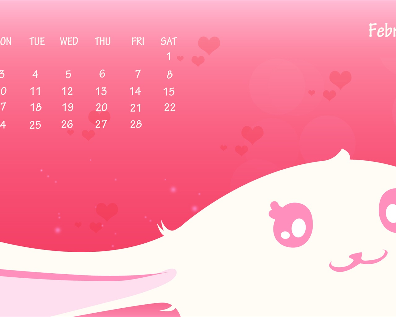 Февраль 2014 Календарь обои (2) #6 - 1280x1024