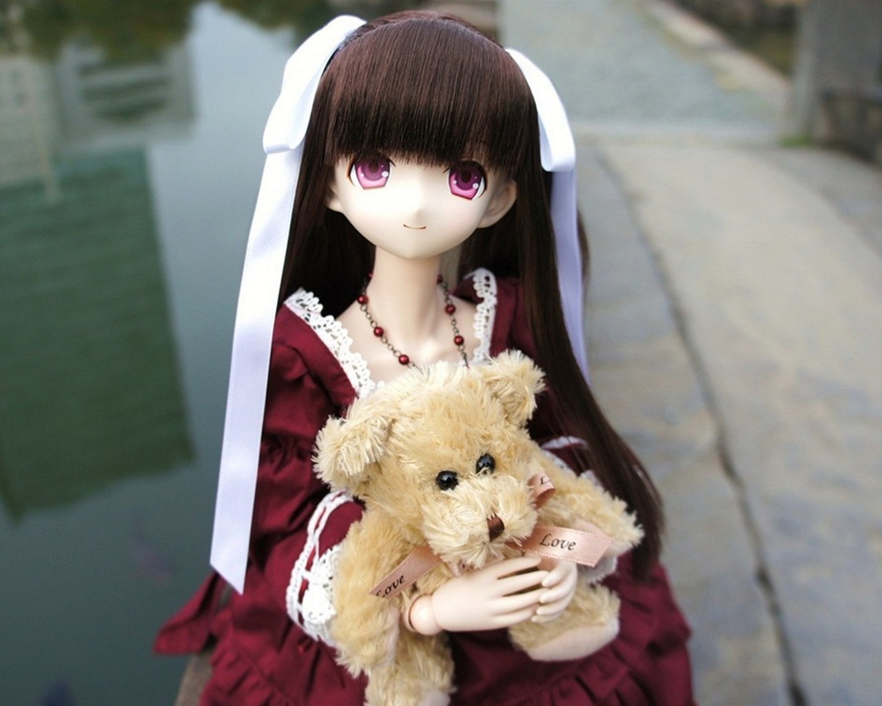 아름다운 슈퍼 Dollfie 장난감 소녀의 HD 배경 화면 #10 - 1280x1024