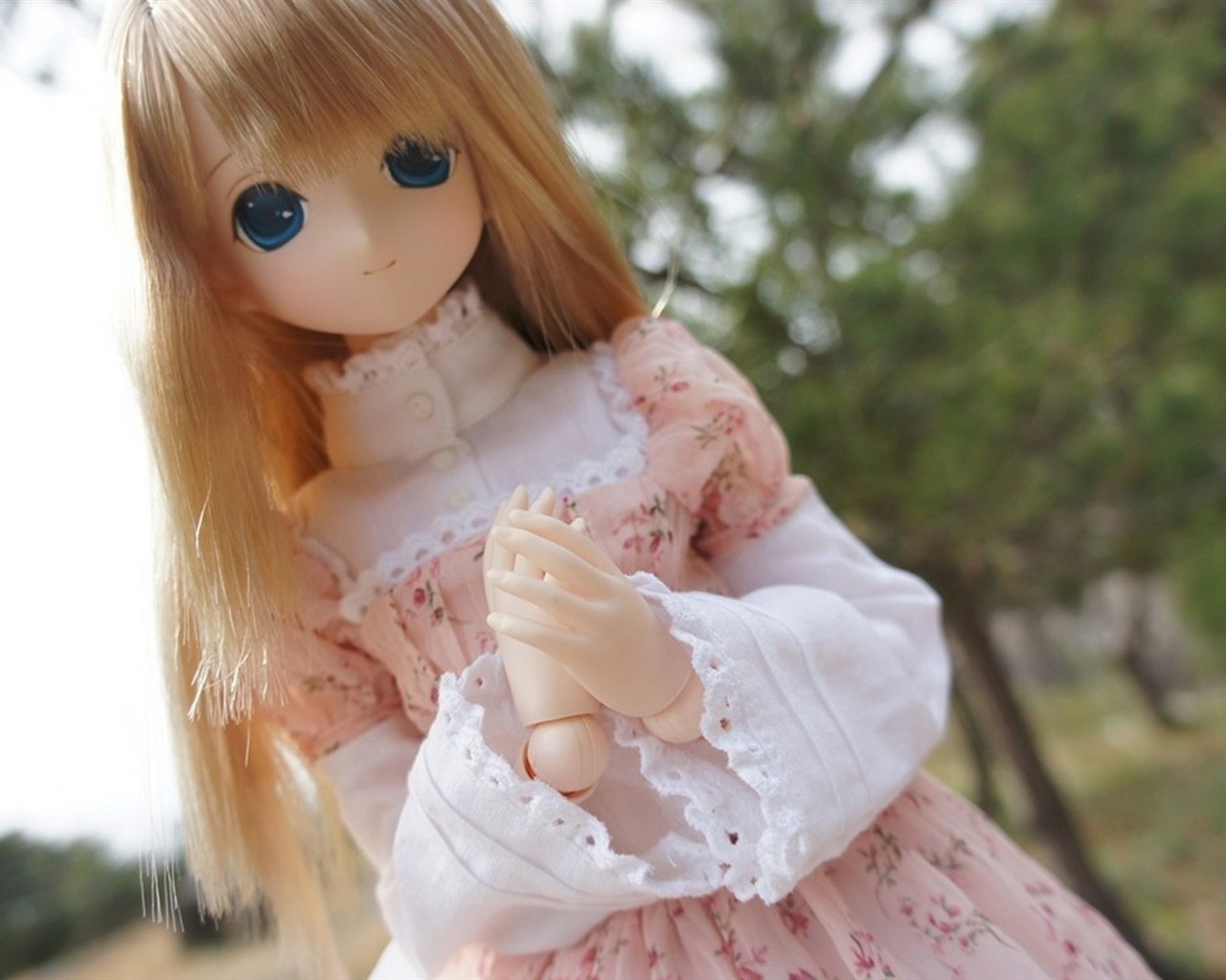 아름다운 슈퍼 Dollfie 장난감 소녀의 HD 배경 화면 #13 - 1280x1024