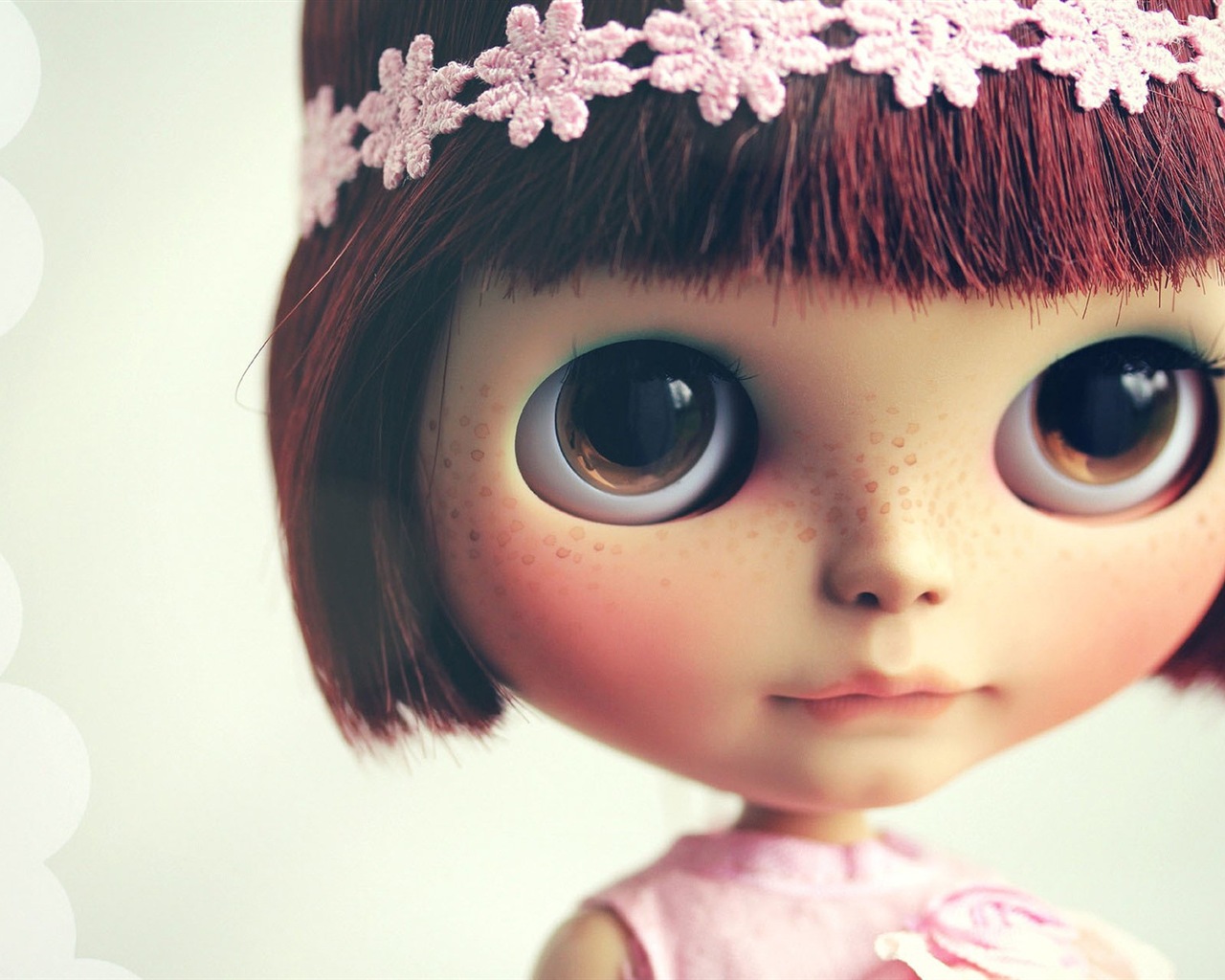 아름다운 슈퍼 Dollfie 장난감 소녀의 HD 배경 화면 #17 - 1280x1024