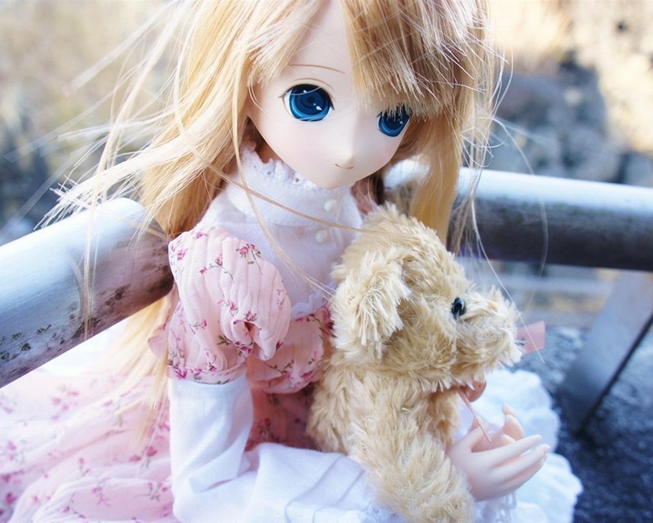 아름다운 슈퍼 Dollfie 장난감 소녀의 HD 배경 화면 #18 - 1280x1024