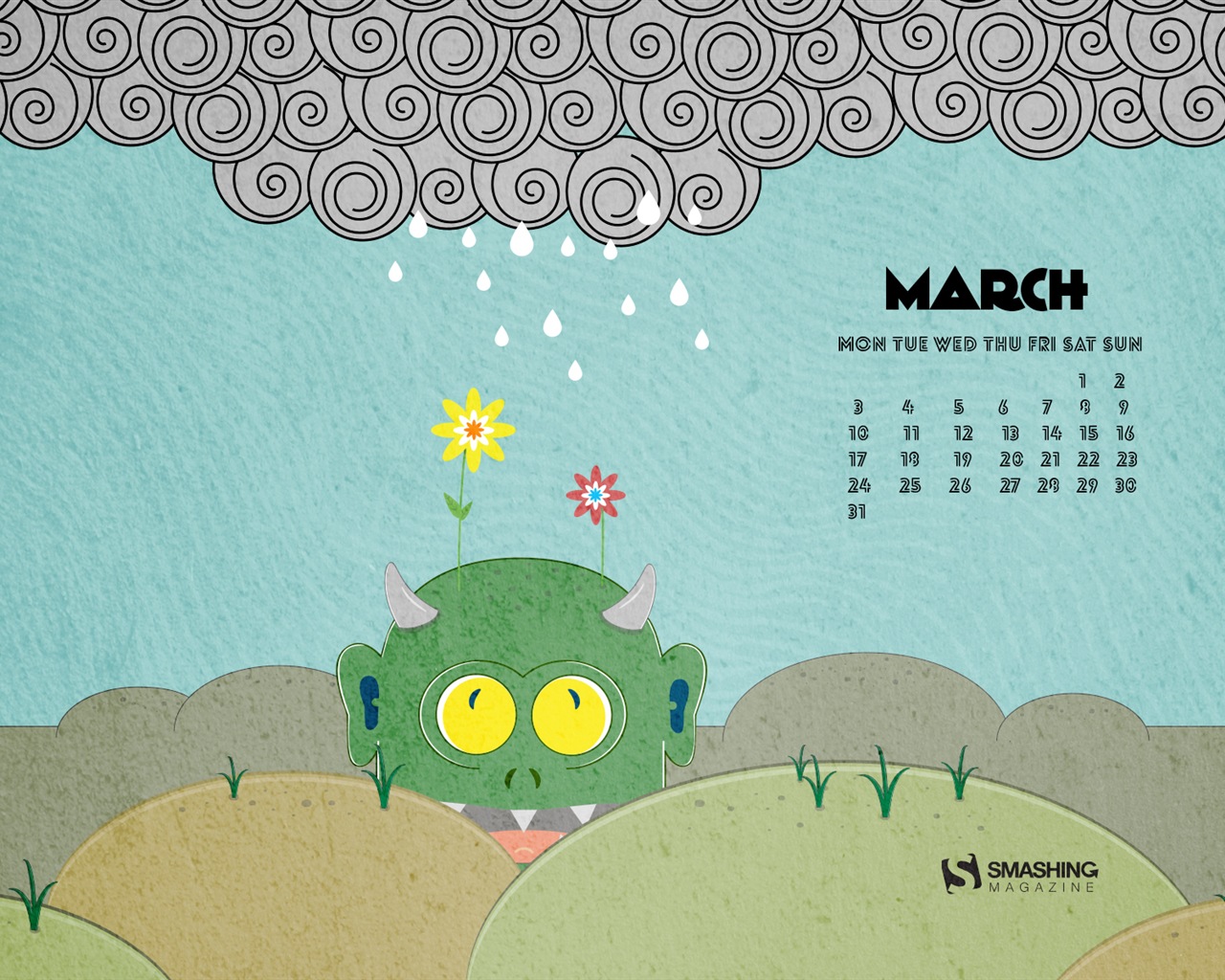 Mars 2014 calendriers fond d'écran (1) #17 - 1280x1024