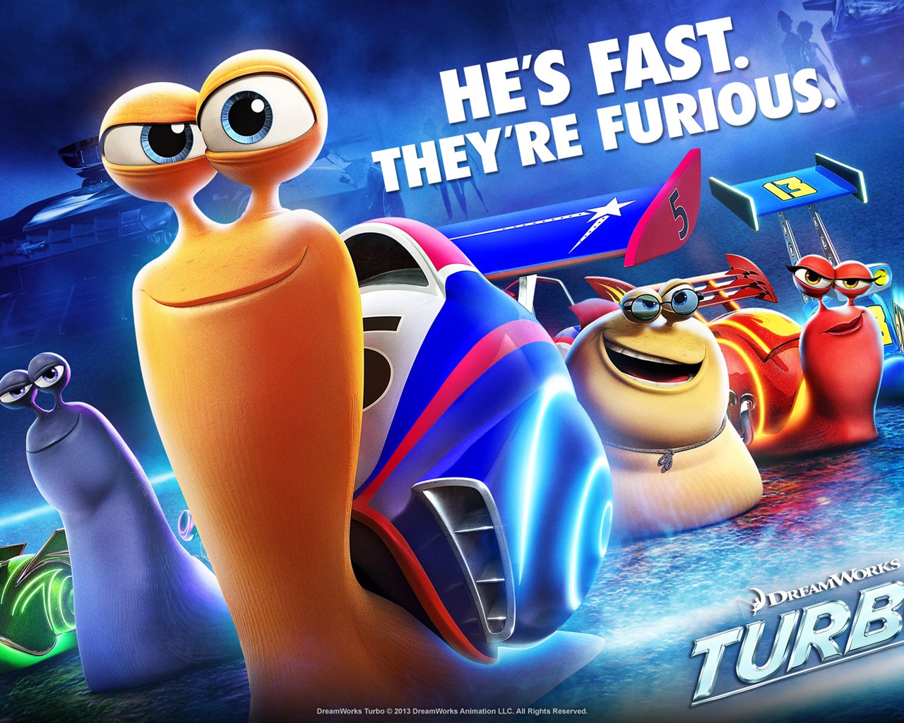 Фильм HD обои Turbo 3D #6 - 1280x1024