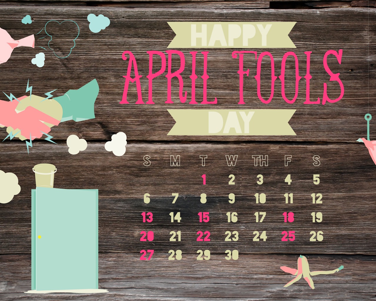 Апрель 2014 календарь обои (2) #2 - 1280x1024