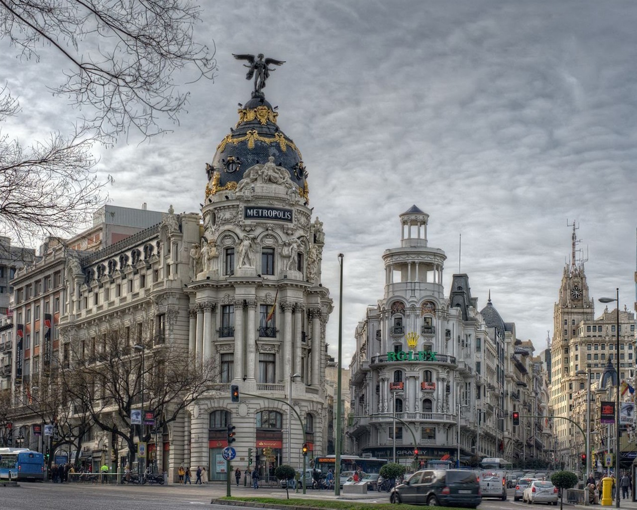 Hlavní město Španělska Madrid, městské scenérie HD Tapety na plochu #11 - 1280x1024