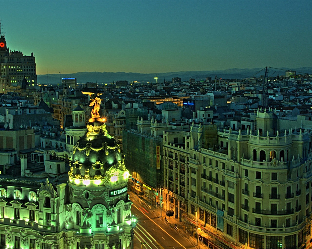 마드리드의 스페인의 수도, 도시 풍경의 HD 배경 화면 #13 - 1280x1024