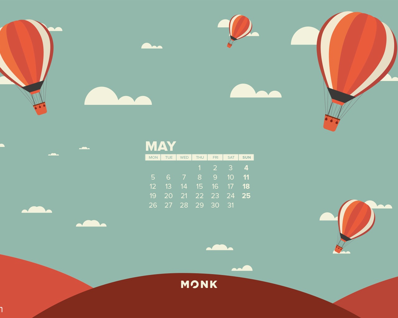 Mai 2014 Kalender Wallpaper (2) #12 - 1280x1024