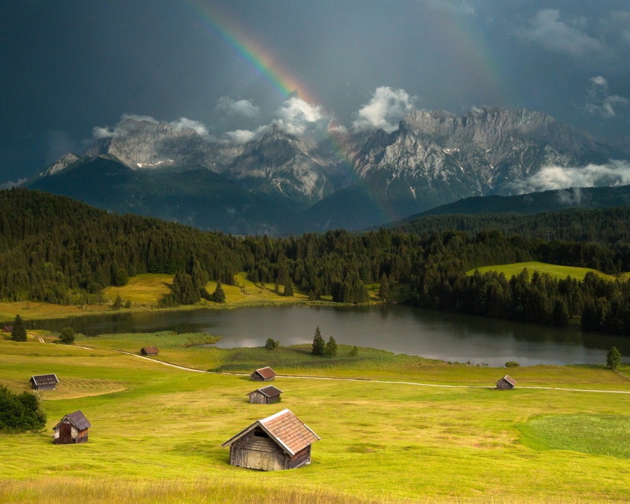 Fondos de pantalla HD paisaje rainbow Hermosas #9 - 1280x1024