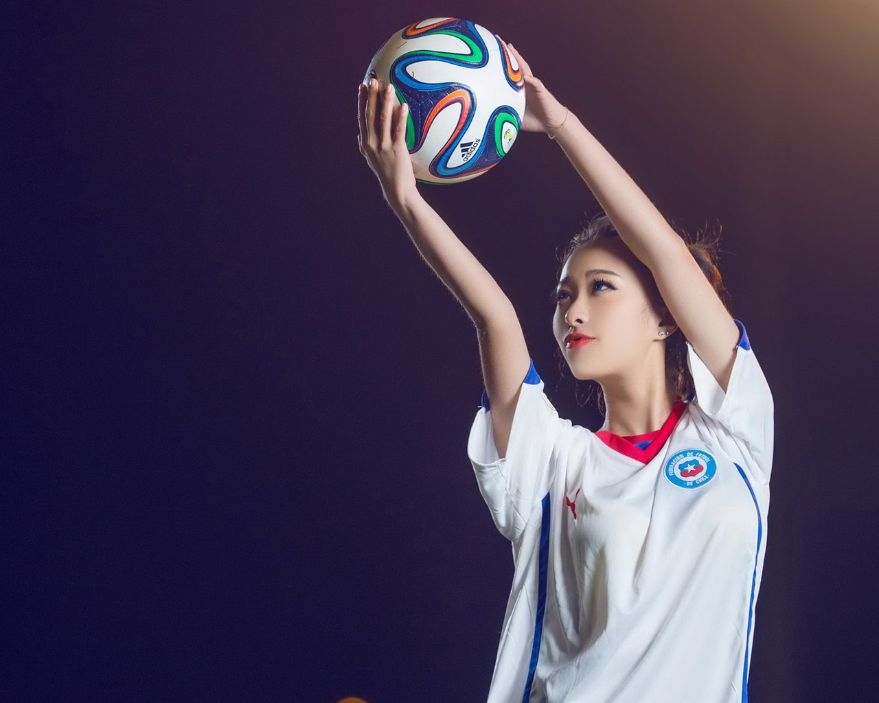 32 월드컵 유니폼, 축구 아기 아름다운 여자의 HD 배경 화면 #14 - 1280x1024