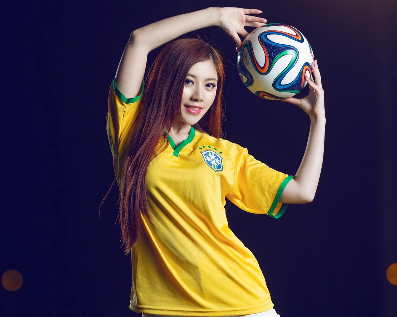 32 World Cup jerseys, football baby beautiful girls HD wallpapers #21 - 1280x1024
