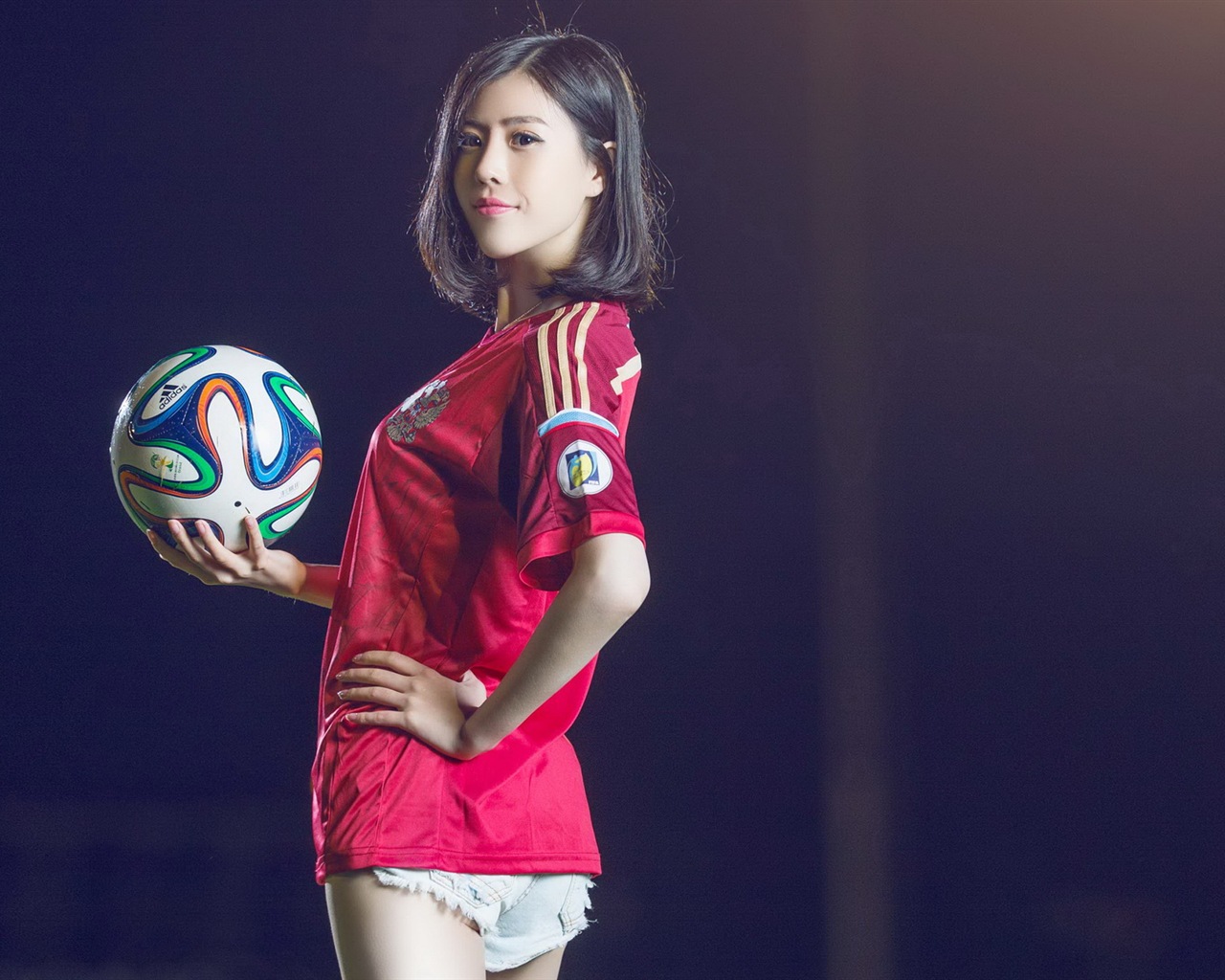 32 World Cup dresy, fotbalové dítě krásné dívky HD Tapety na plochu #26 - 1280x1024