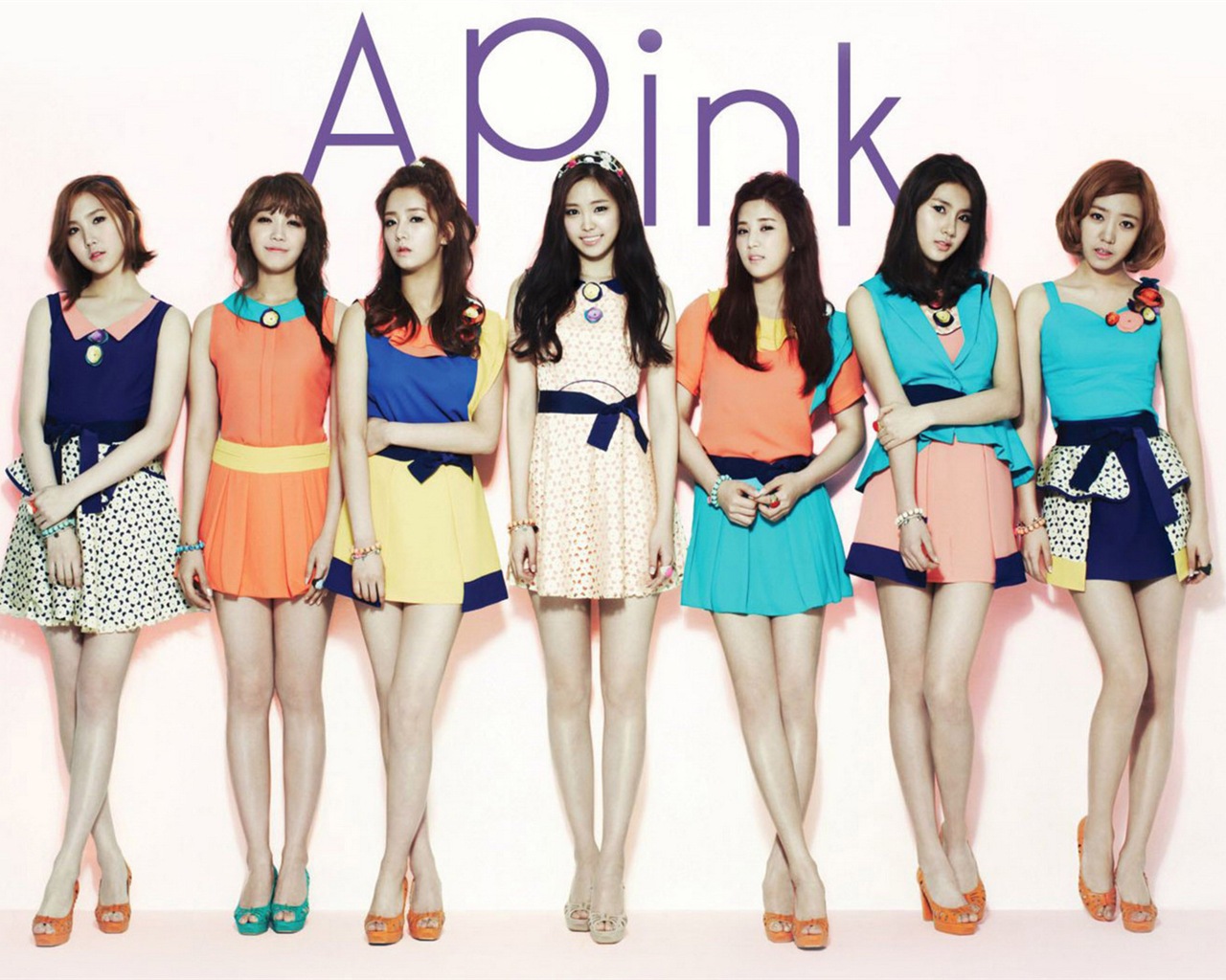 한국 음악 걸 그룹, A Pink 핑크의 HD 배경 화면 #6 - 1280x1024