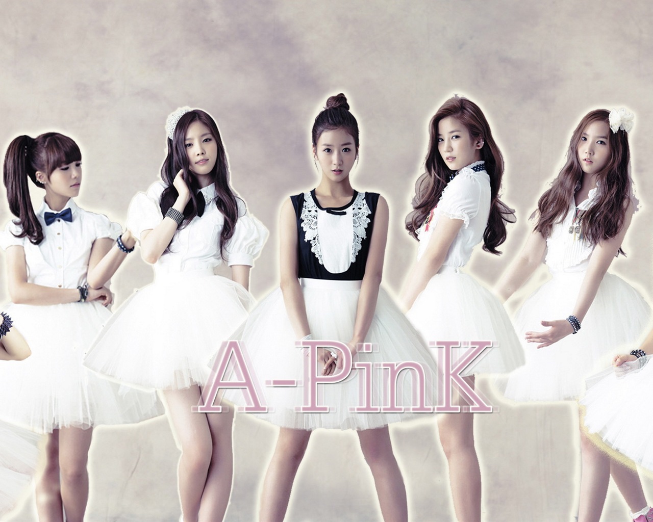 한국 음악 걸 그룹, A Pink 핑크의 HD 배경 화면 #12 - 1280x1024