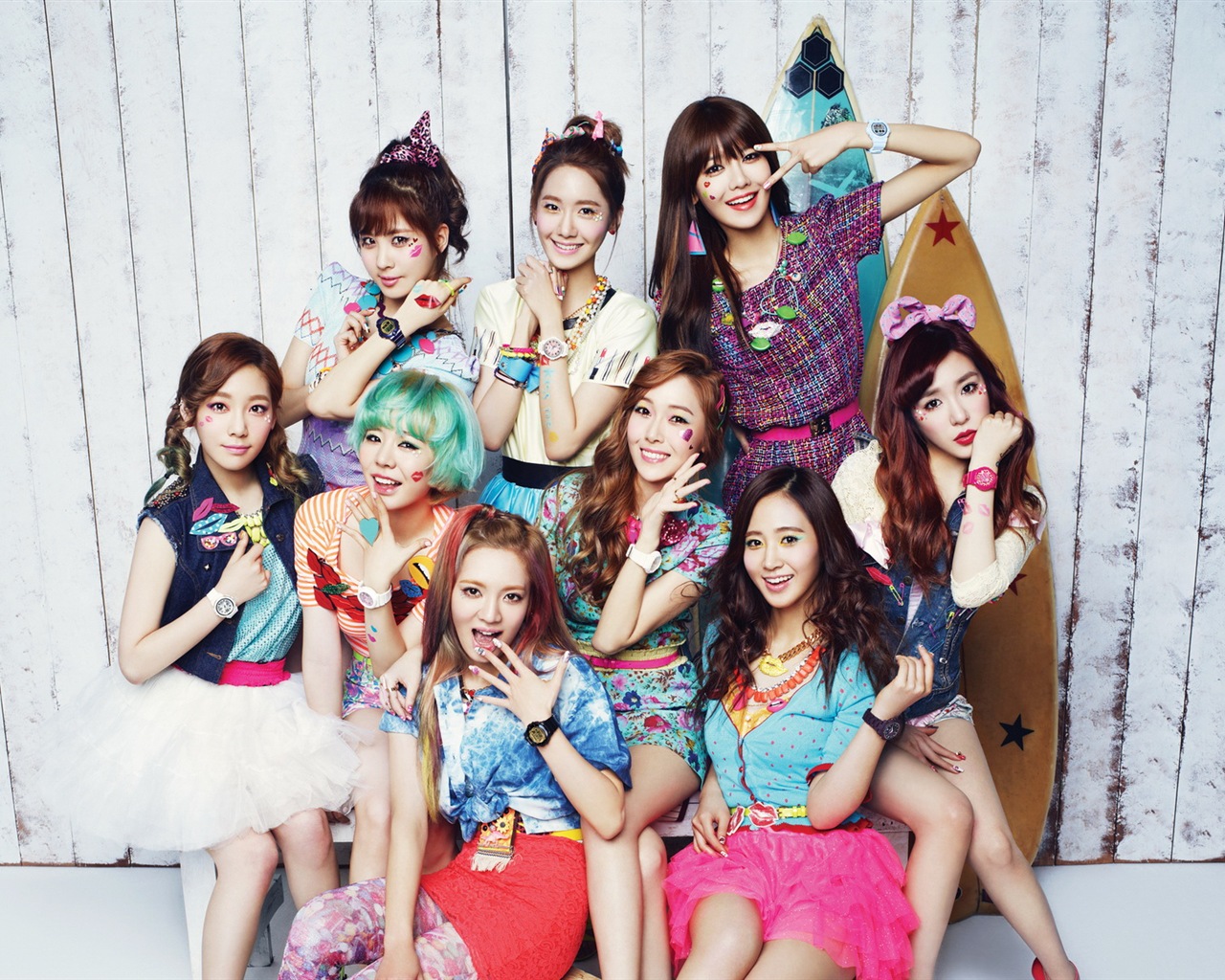 Girls Generation SNSD Casio baiser Me Baby-G fonds d'écran #1 - 1280x1024