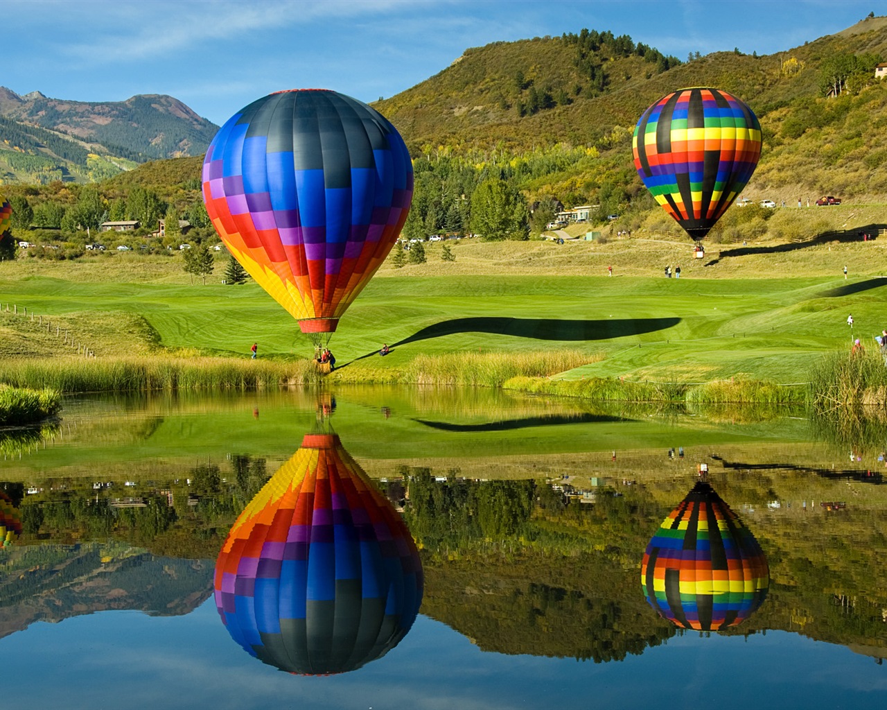 Ballon à air chaud de ciel, Windows 8 fonds d'écran thème HD #7 - 1280x1024