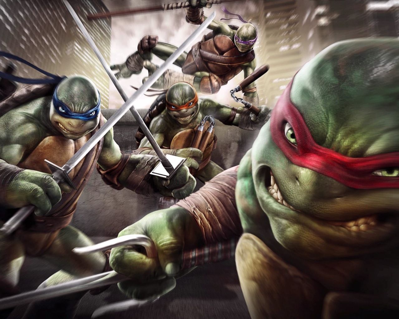 2014 Teenage Mutant Ninja Turtles 忍者神龜高清影視壁紙 #19 - 1280x1024