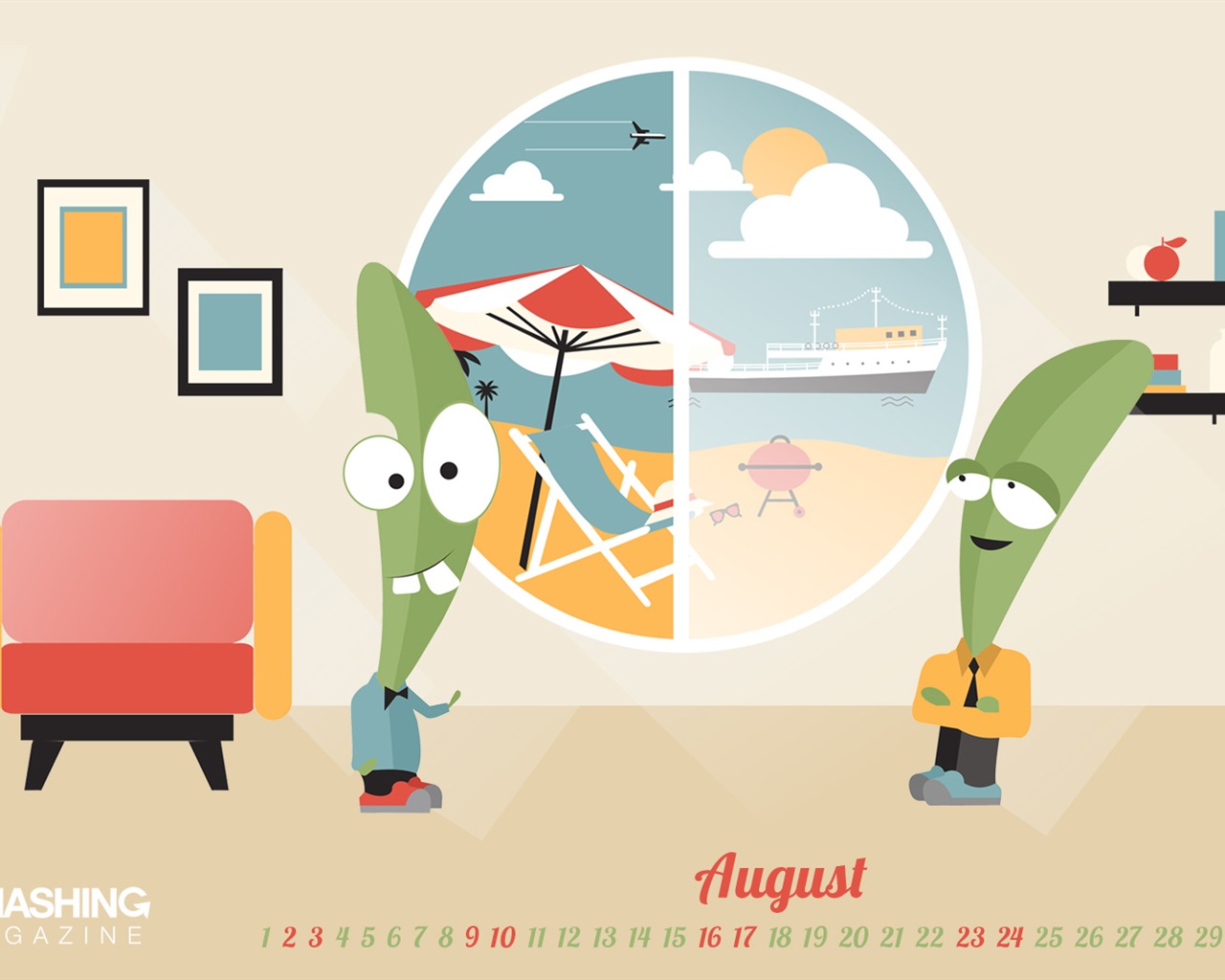 August 2014 calendar wallpaper (2) #6 - 1280x1024