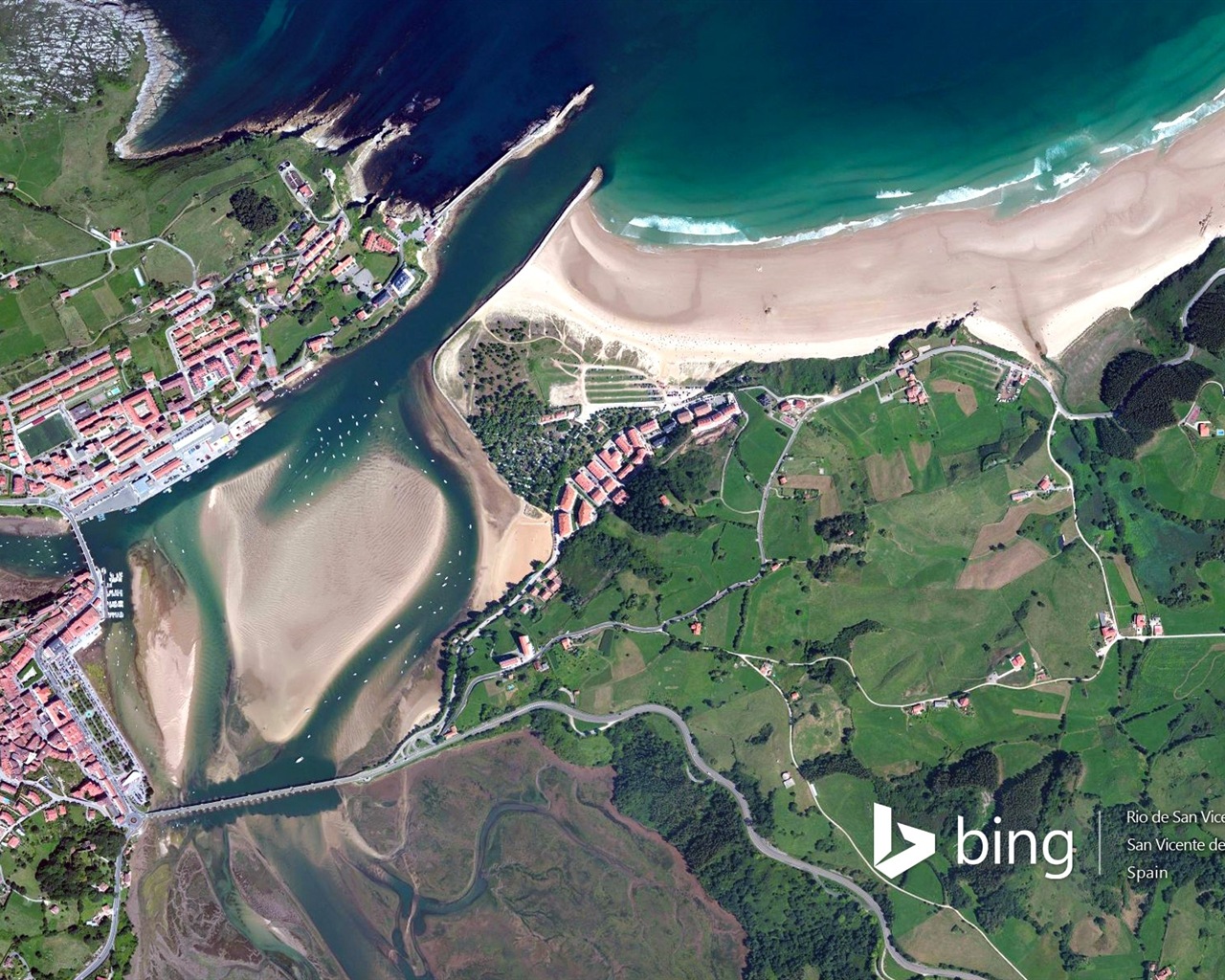 Microsoft Bing HD Wallpapers: Luftaufnahme von Europa #8 - 1280x1024