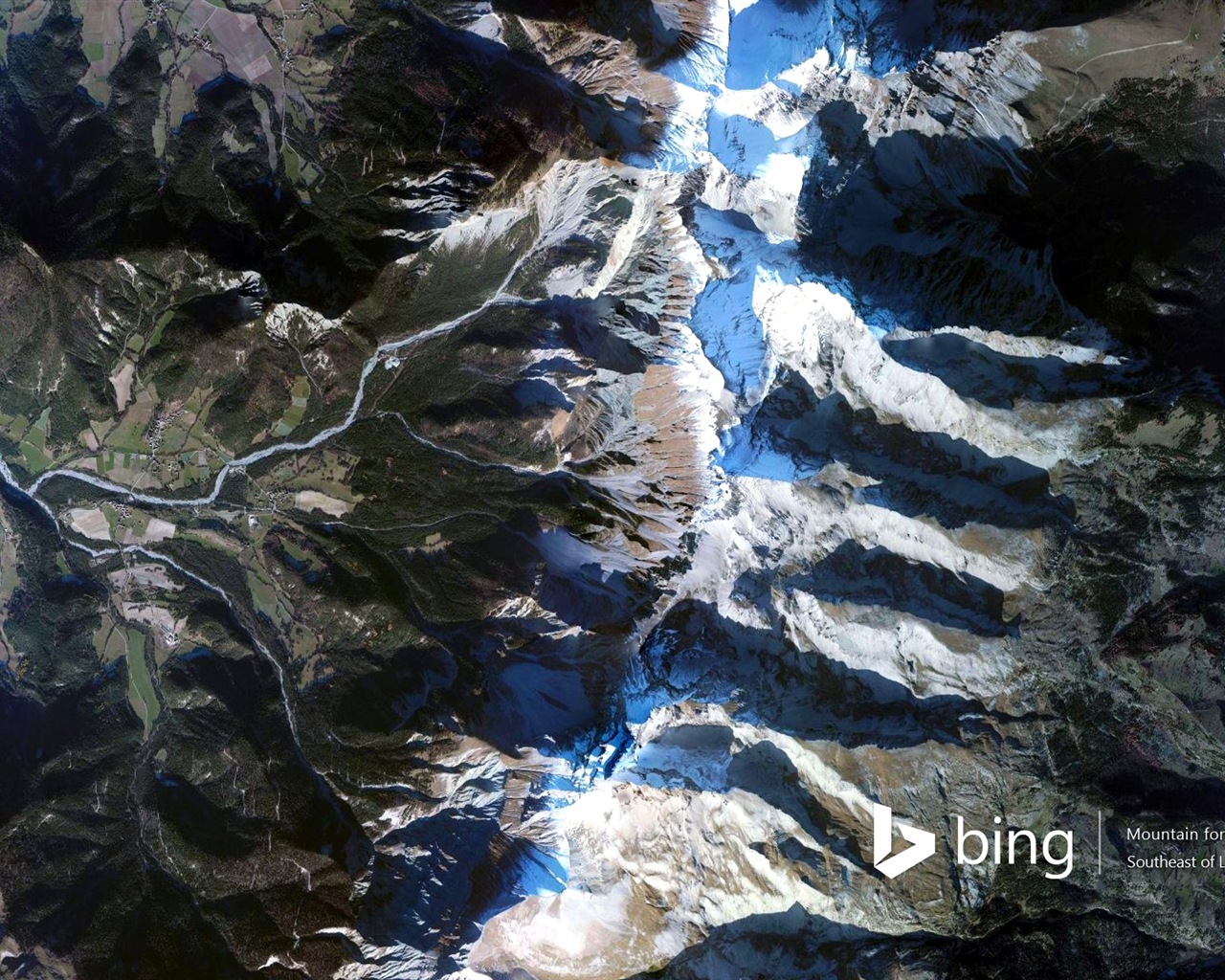 Microsoft Bing HD обои: Вид с воздуха на Европе #10 - 1280x1024