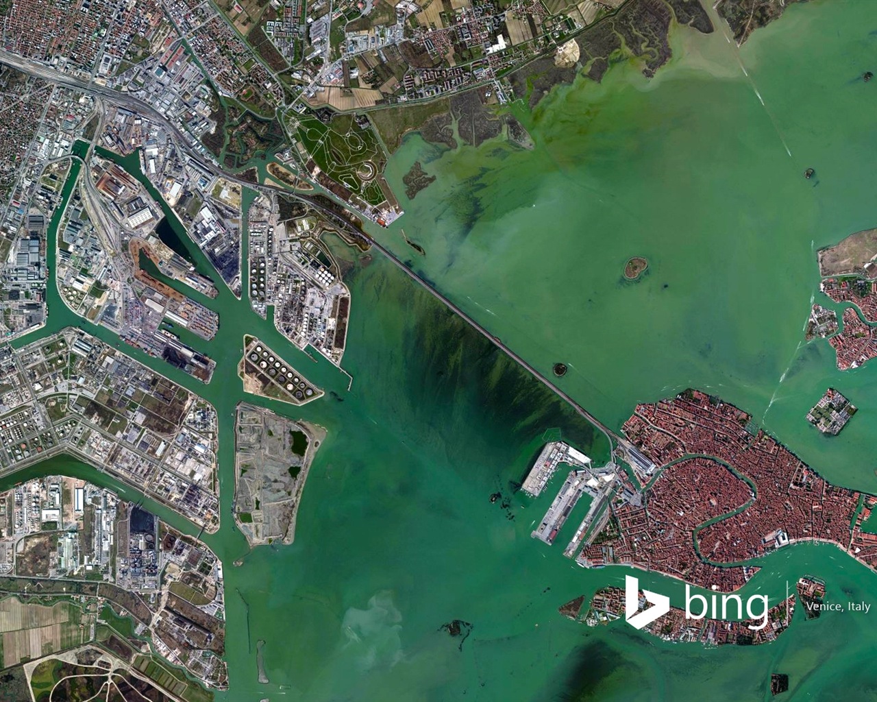 Microsoft Bing HD обои: Вид с воздуха на Европе #14 - 1280x1024